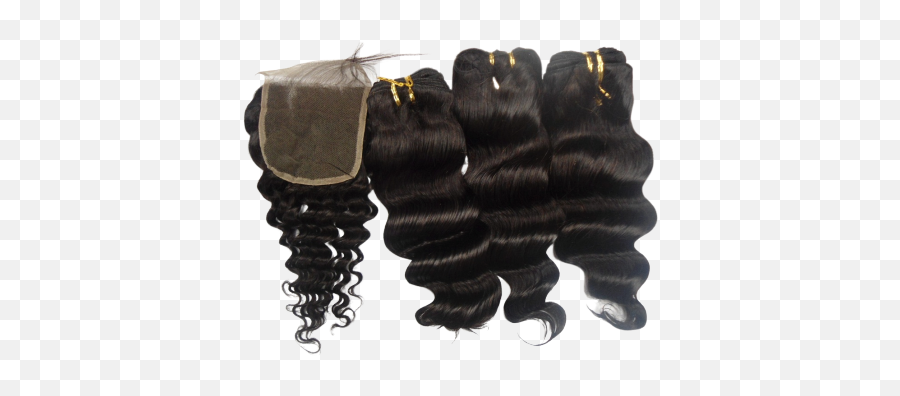 Brazilian Human Hair 44 Closure 3pcs Bundles Deep Wave Weave - Select Set Wig Png,Wave Hair Png