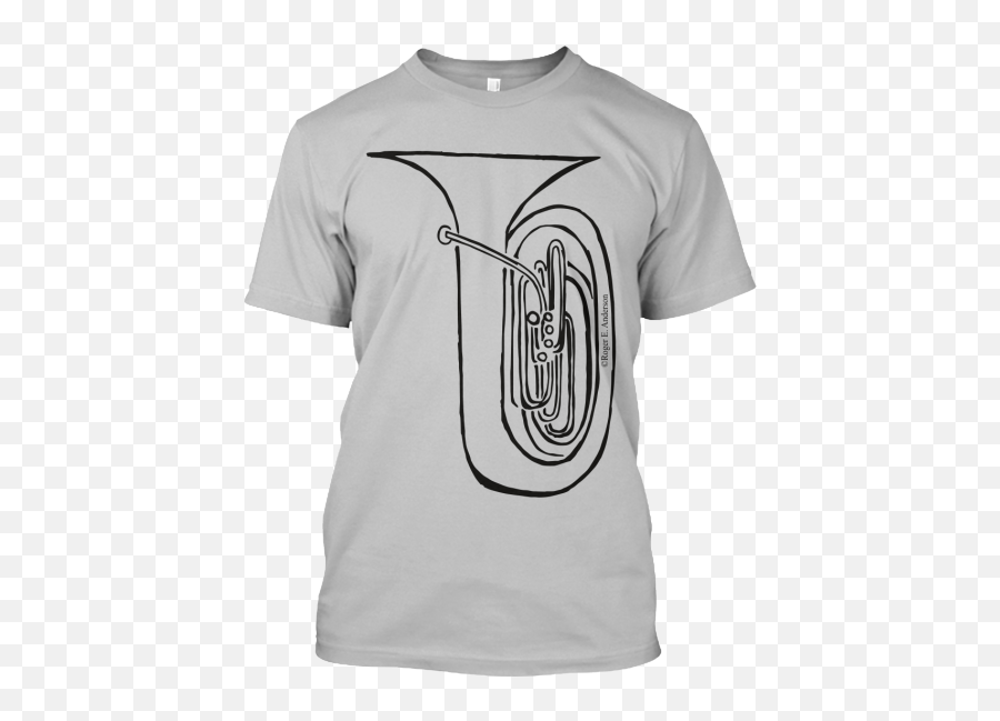 A Simple Drawing Of That Most Noble Instrument The Tuba - Chad Goes Deep Stoked Shirt Png,Sousaphone Png