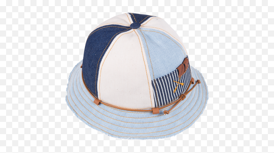 Bucket Hat Workwear Patchwork Cream U0026 Blue - Baseball Cap Png,Bucket Hat Png