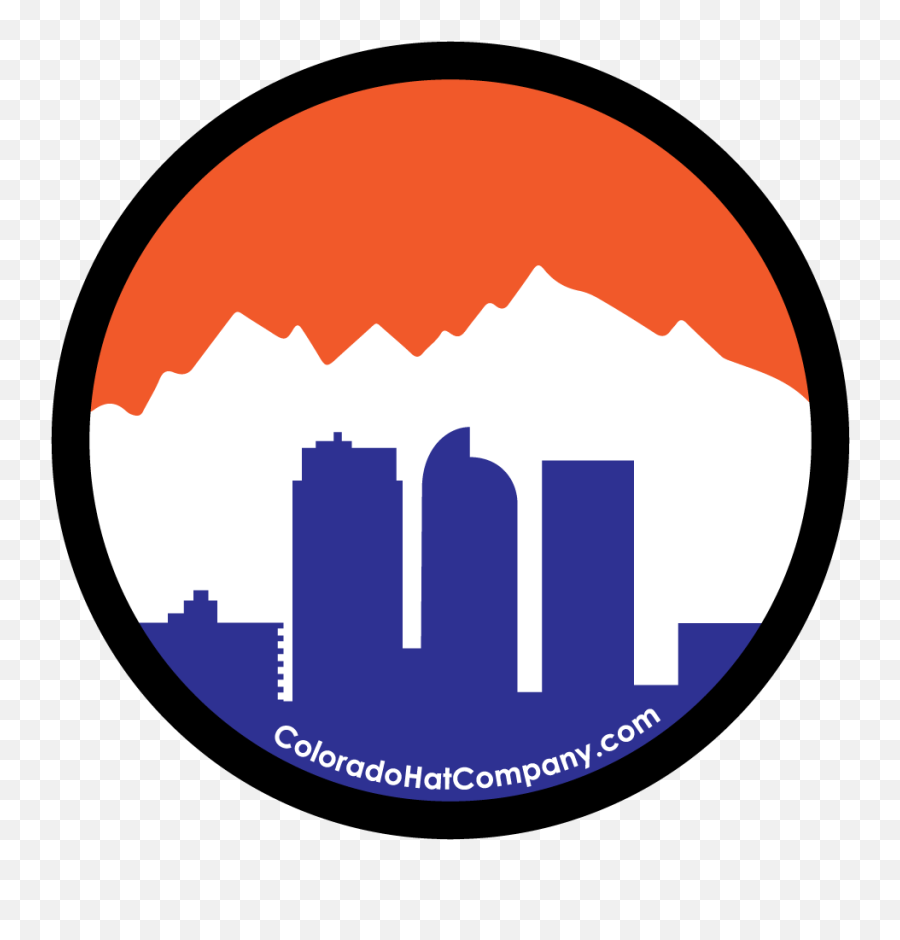 Denver Skyline Sticker - Broncos Circle Png,Broncos Png