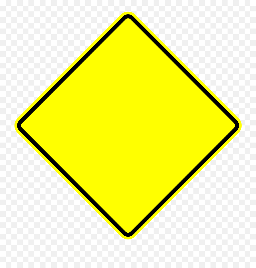 Yellow Warning Sign Png 7 Image - Yellow Diamond Warning Sign,Warning Sign Png