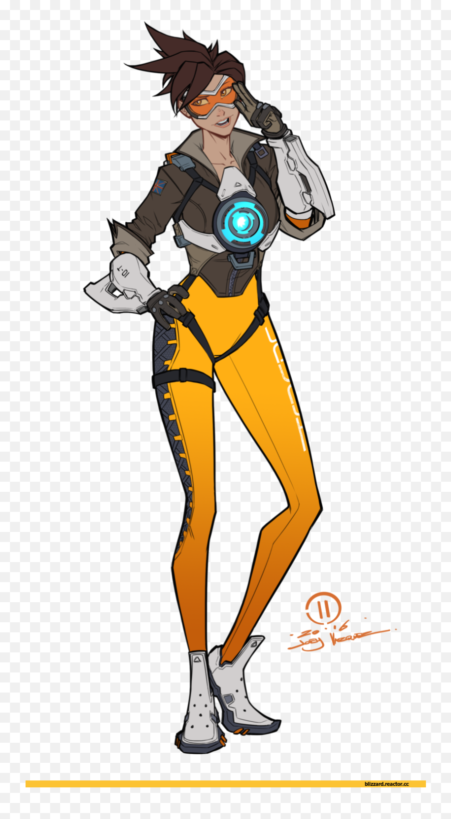 Download Overwatch Art - Overwatch Tracer Gun Holster Full Chara Design Tracer Png,Overwatch Tracer Png