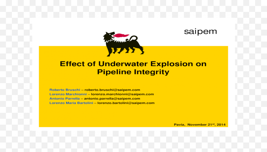 Saipem - Unipv Saipem Effect Of Underwater Explosion On Agip Png,Explosion Effect Png