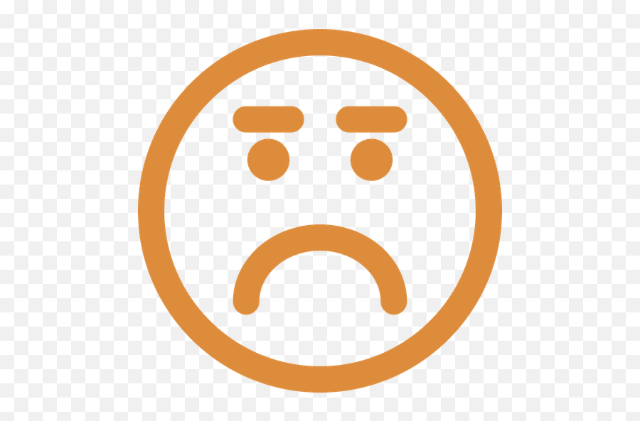Angry Emoji Icon Of Line Style - Circle Png,Angry Eyebrows Png