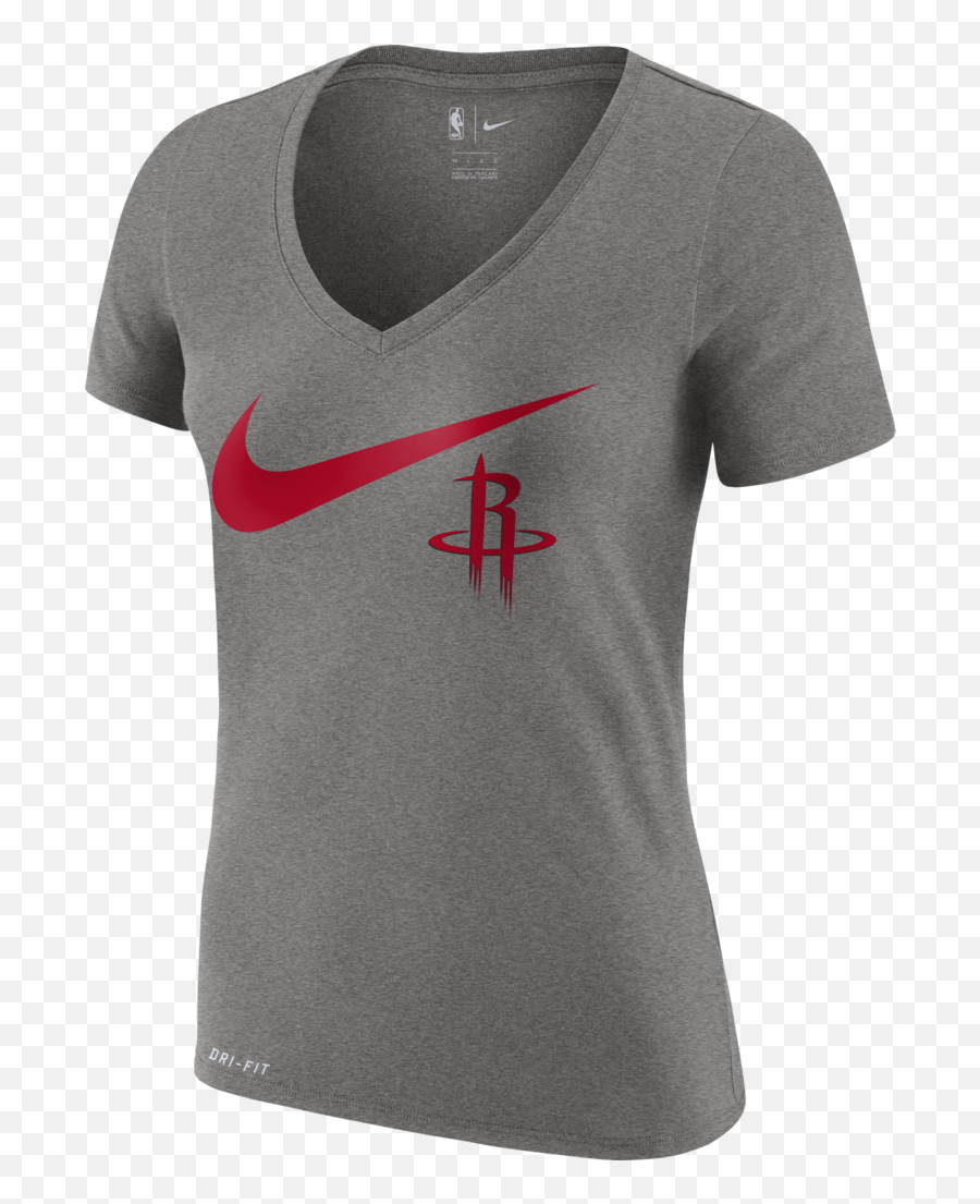 Womenu0027s Houston Rockets Nike Large Swoosh Tee - Houston Rockets Png,Nike Symbol Transparent
