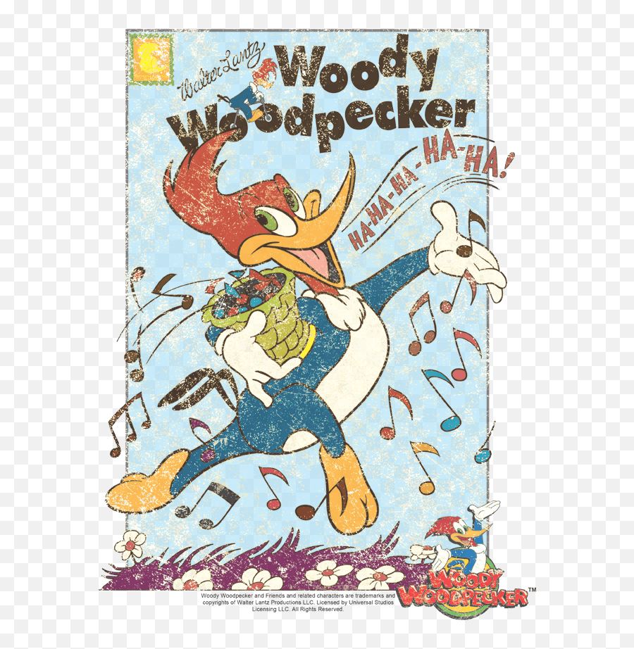 Woody Woodpecker Vintage Menu0027s Regular Fit T - Shirt Woody Woodpecker Shirt Vintage Png,Woody Woodpecker Png