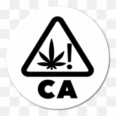 Cannabis Warning Symbol For California - png