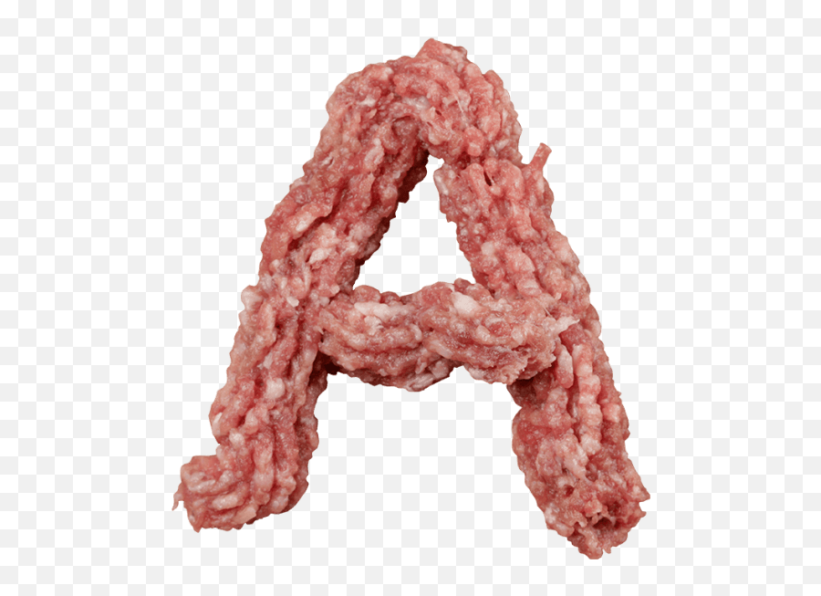 Buy Chopped Meat Font Red That Tempts The Appetite - Food Letter A Meat Png,Meat Transparent Background