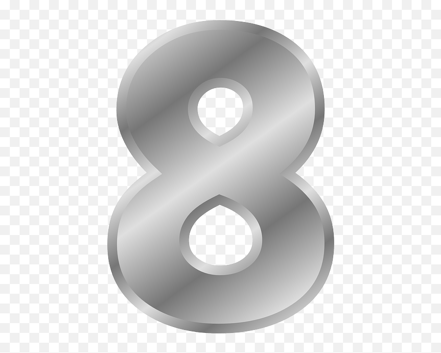 Silver Number 8 Transparent Png - Stickpng Silver 8 Png,Silver Circle Png