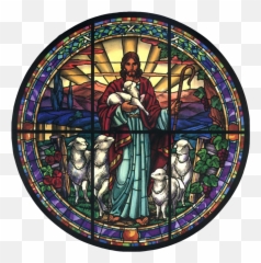 Download Good Shepherd Window - Stained Glass Full Size Good Shepherd Stained Glass Window Png,Stained Glass Png