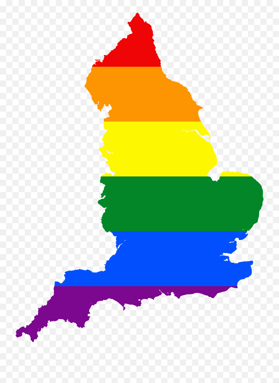 Lgbt Flag Map Of England - Map Of England Png,Lgbt Flag Png