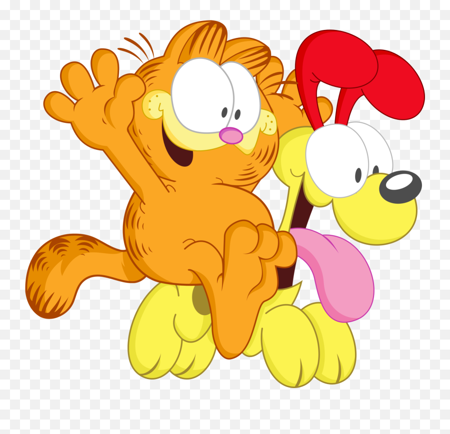 Hd Garfield And Odie Color Outlines - Garfield And Odie Hd Png,Garfield Png
