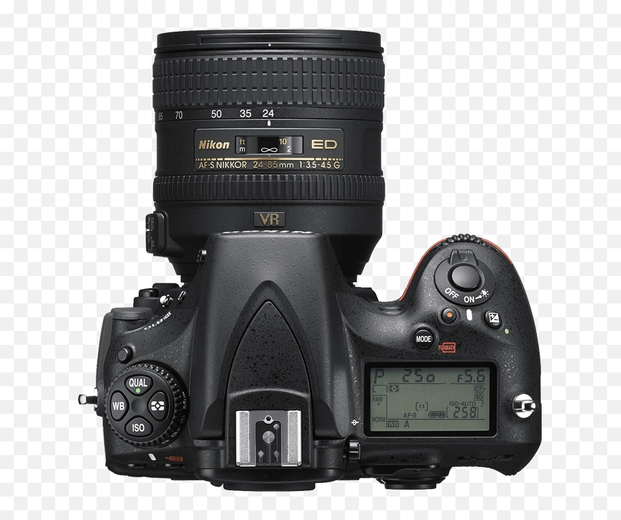 Nikon D810 Slr Camera Top View - Camera Top Png,Camera Transparent Png