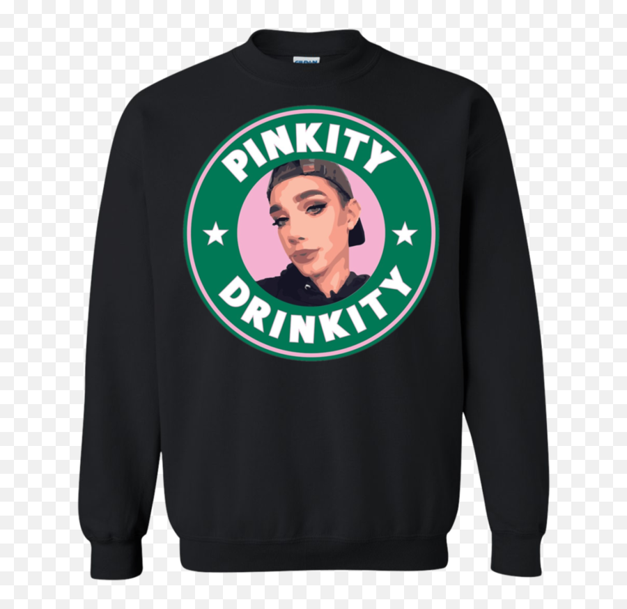 James Charles Pinkity Drinkity G180 Gildan Crewneck Pullover - Starbucks Sweatshirt With Volleyball Png,James Charles Png