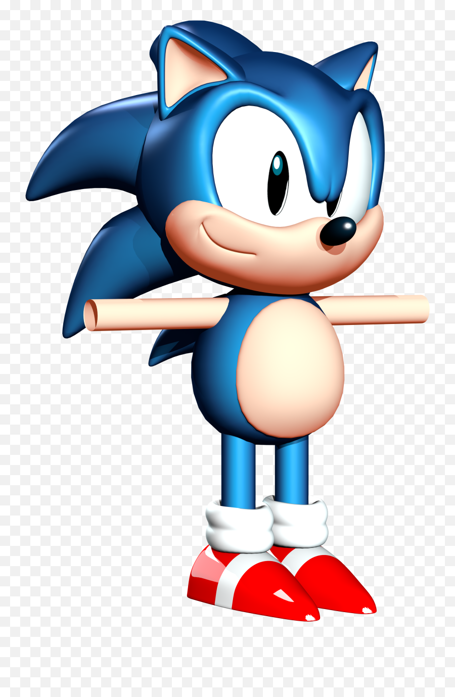 Classic Usa Sonic 3d Model - Sonic Classic 3d Full Size Toei Sonic 3d Model Png,Sonic Ring Png