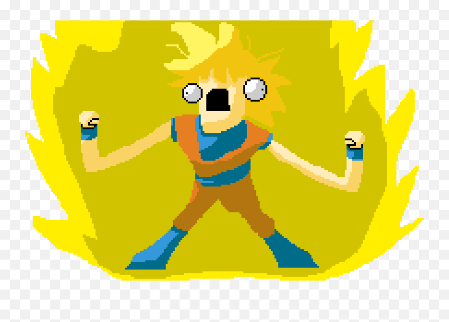 Pixilart - Derp Super Saiyan Goku By Jahwie Illustration Png,Super Saiyan Goku Png