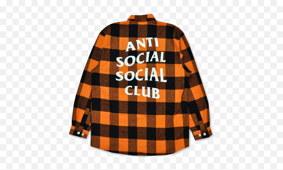 Assc Flannel - Orange Used Flannel Orange Clothes Anti Social Social Club Flannel Orange Png,Anti Social Social Club Logo