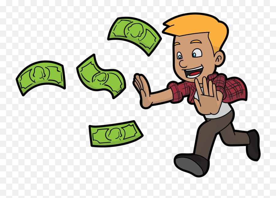 Cartoon Guy Chasing Money - Chasing Money Png,Cartoon Money Png