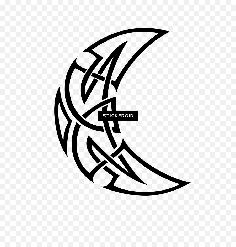 Celtic Tattoos - Transparent Png Celtic Knot Moon No Tattoo Moon Crescent Drawing,Celtic Png