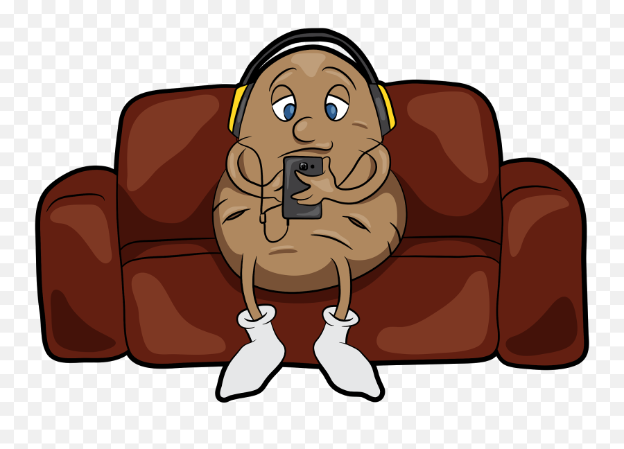 Lazy Clipart Couch Tv Picture - Couch Potato Clipart Png,Lazy Png