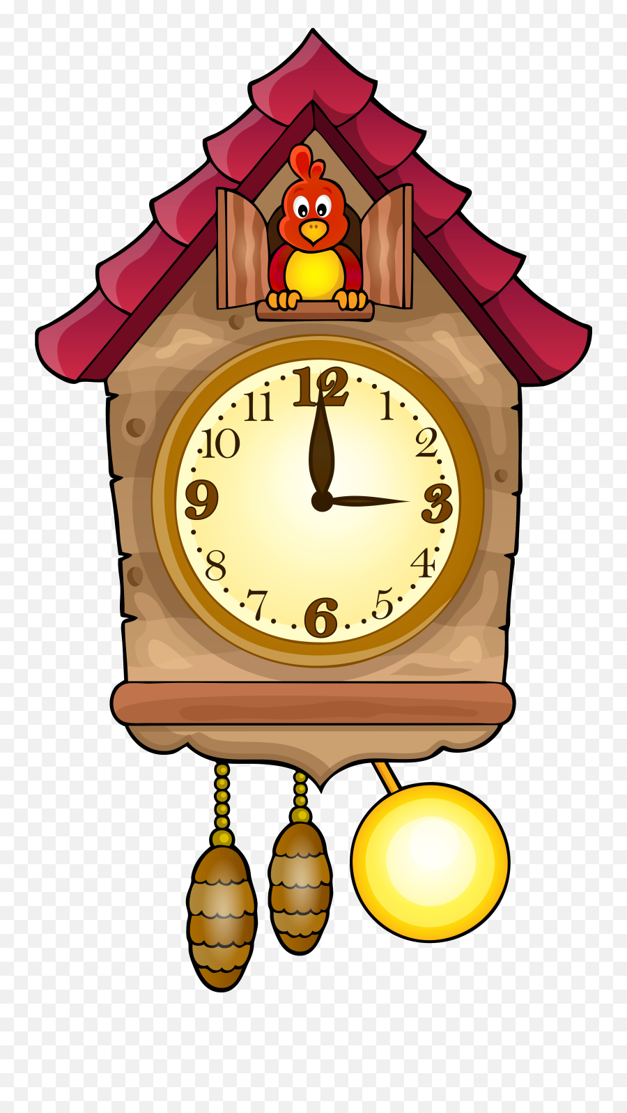 Cute Cuckoo Clock Png Clip Art - Transparent Cuckoo Clock Clipart,Clock Emoji Png