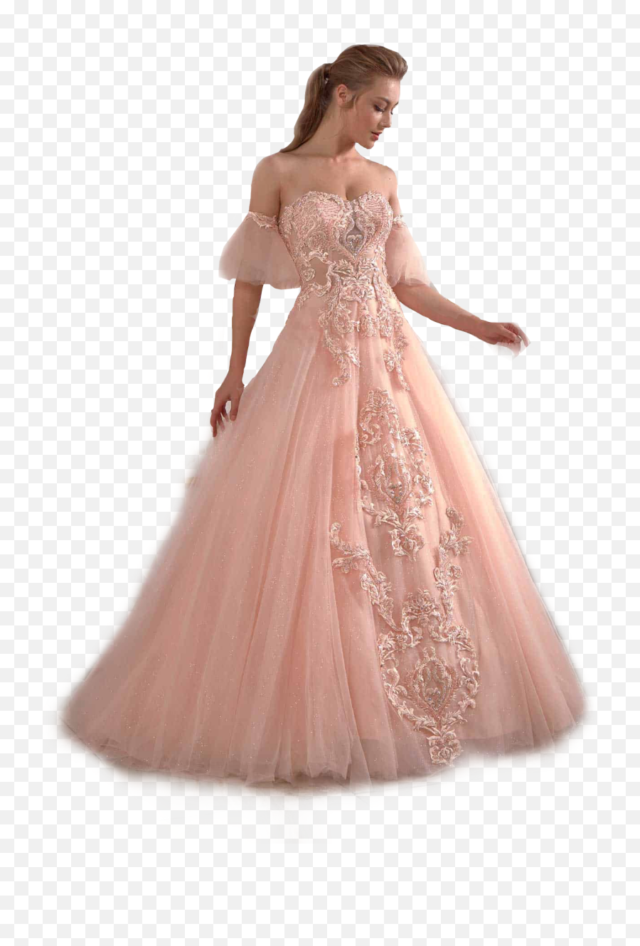 Prom Dress Pink Formal Gown Pinkaesthetic Aesthetic Png - Gown,Prom Png
