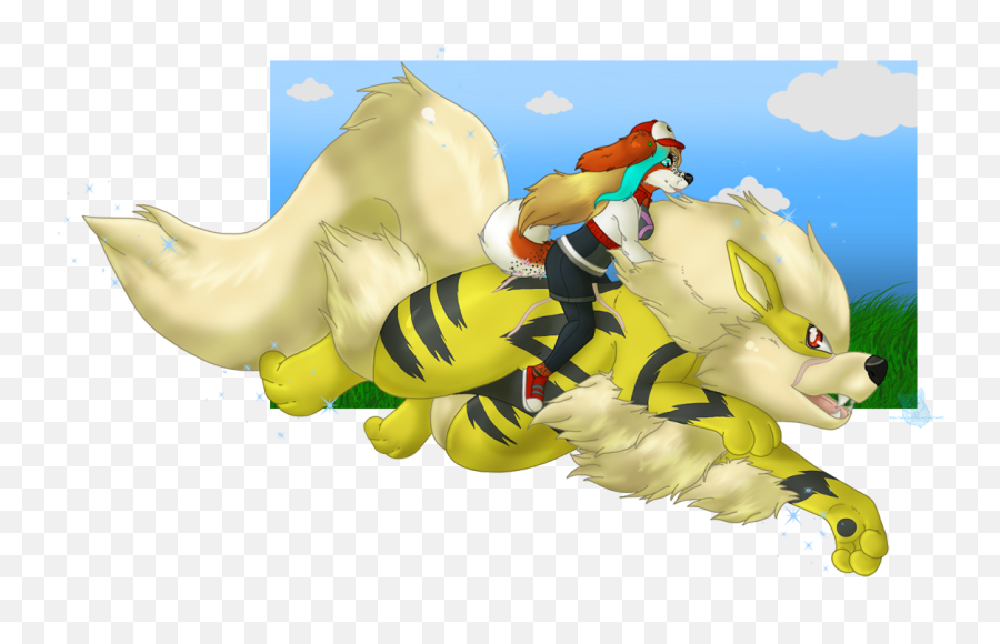 Riding Arcanine By Min19 - Fur Affinity Dot Net Ride A Pokemon Art Png,Arcanine Transparent