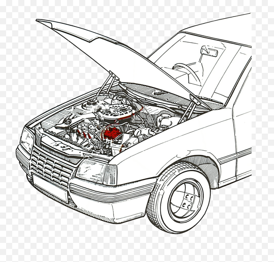 Full Engine With Car Drawing Transparent Cartoon - Jingfm Car Drawing With Engine Png,Car Drawing Png