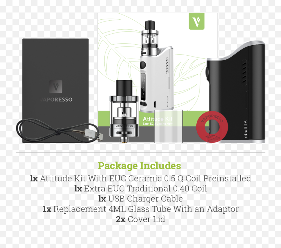 Attitudekitpackage - 1png Kit Vape Usb Chargers Electronic Cigarette,Juul Png