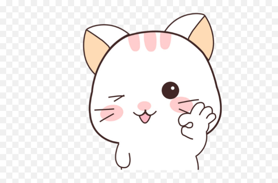 Cute Kawaii Soft Uwu White Cat Sticker - Soft Png,Uwu Transparent