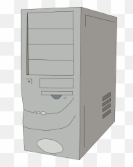 Tower Cpu Gray - Old Computer Tower Png,Cpu Png