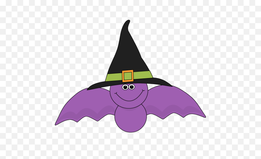 Halloween Clipart With Transparent Background - Clip Art Bay Bat In A Hat Png,Witch Hat Transparent Background