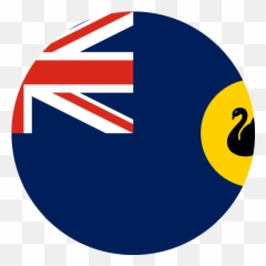 Vector Country Flag Of Western Australia - Circle png