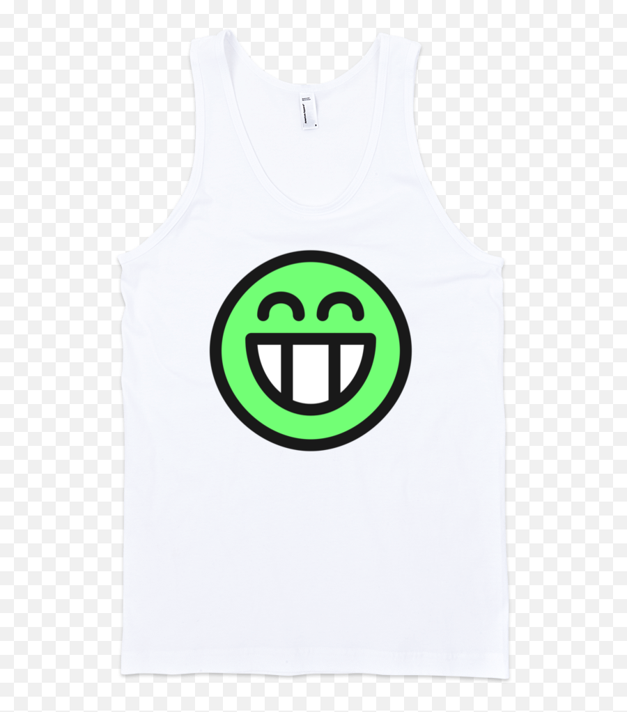 Download Green Smiley Fine Jersey Tank Top Unisex - Smiley Sleeveless Png,Tank Top Icon