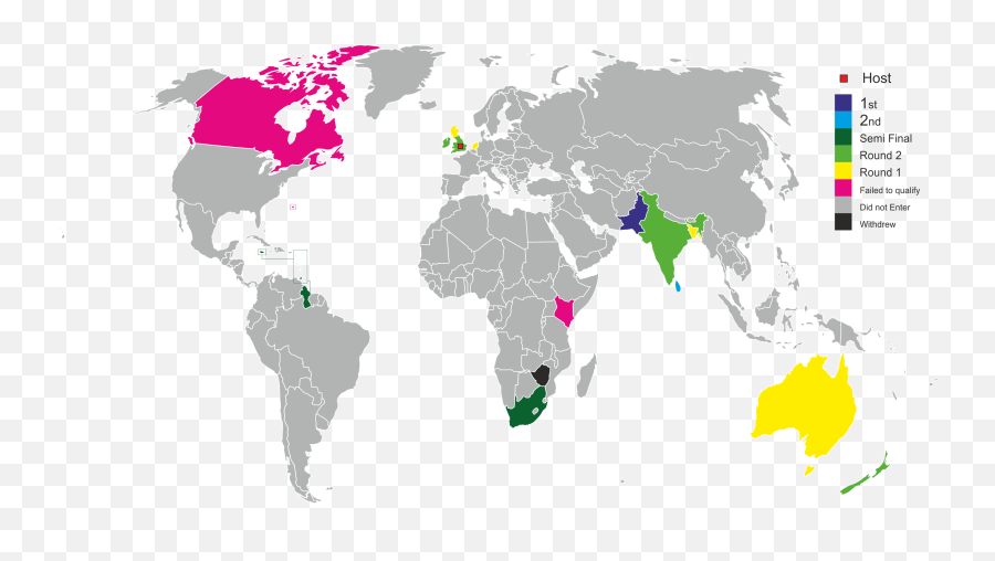 File2009 Icc World Twenty20png - Wikipedia World Map Highlighting Usa,Do Not Enter Png