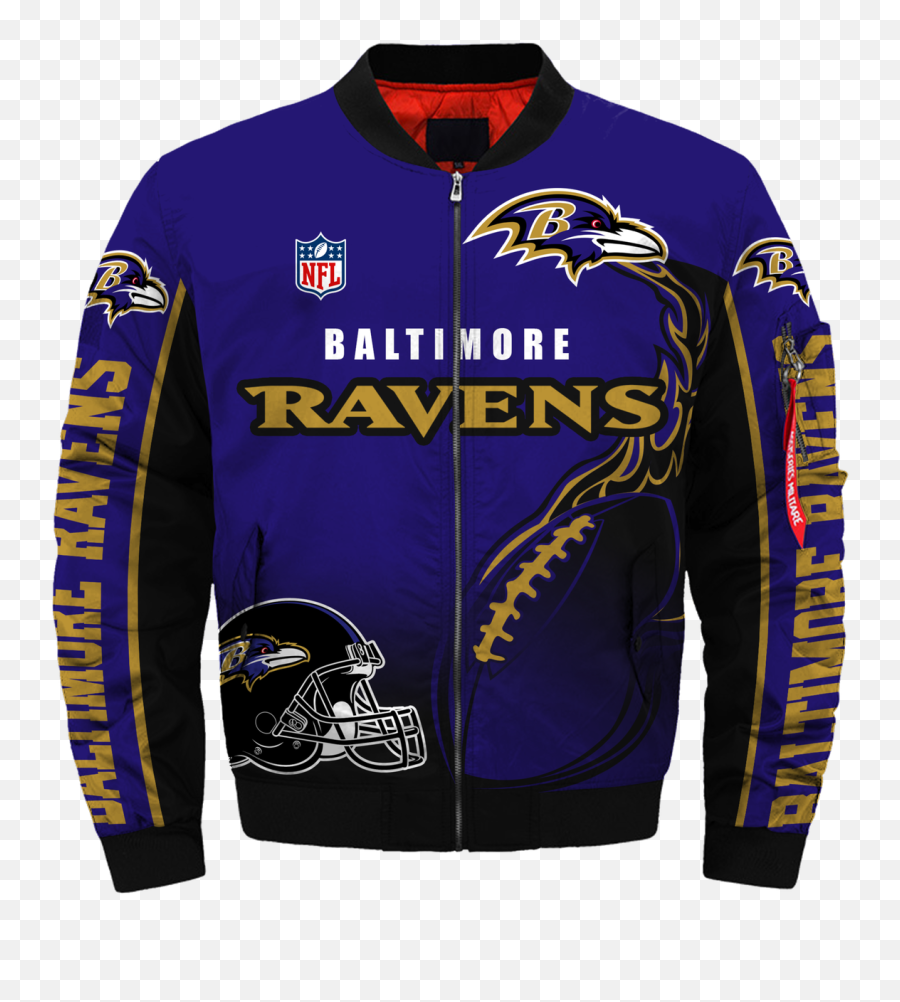 Official - Nflbaltimoreravens U0026 Officialravensteamcolors U0026 Officialclassicravenslogosbomberflightjacket U0026 Tampa Bay Buccaneers Jacket Png,Ravens Logo Transparent