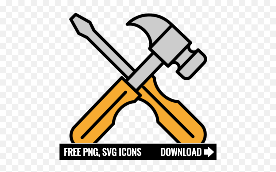 Free Hammer And Screwdriver Icon Symbol Png Svg Download - Fitness Icon,Mallet Icon