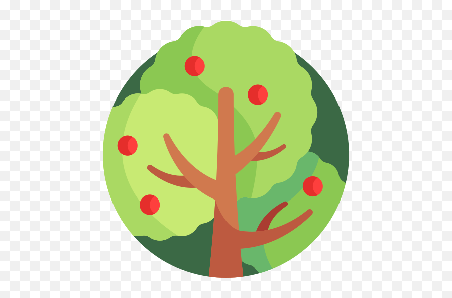 Apple Tree - Free Nature Icons Apple Tree In A Circle Png,Apple Tree Icon