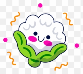Cauliflower Sticker - Free food Stickers to download Ropa De Baño Png