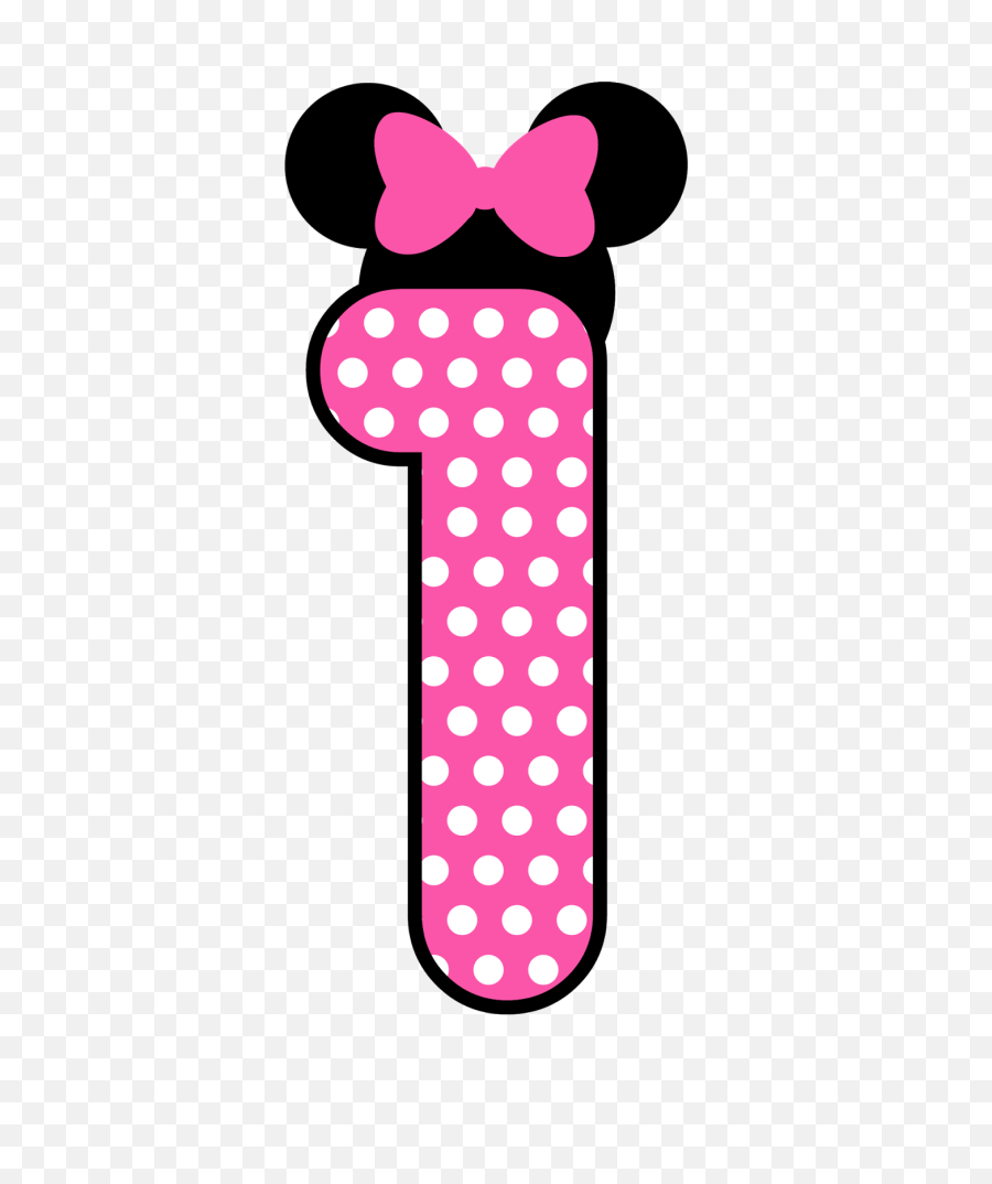 One Clipart Minnie Mouse - Minnie Mouse Number 1 Png,Number 3 Png