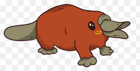 Cute Platypus Duckbill Tail Beak Flat - Cartoon Png,Platypus Png