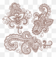 Paisley Fashion Ham Pattern Mat Png