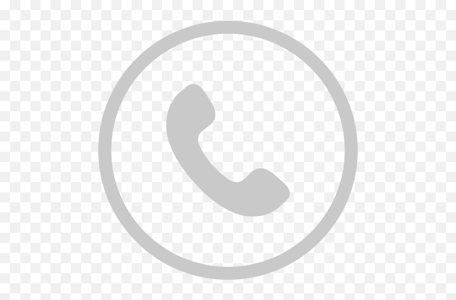 Circle Phone Logo Png White - Grey Phone Icon Png,Call Icon Png
