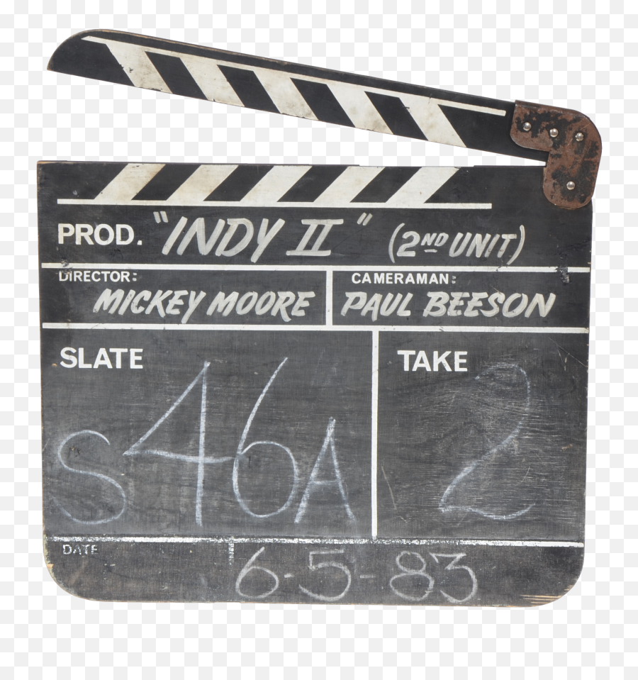 Indiana Jones And The Temple Of Doom Png Clapboard