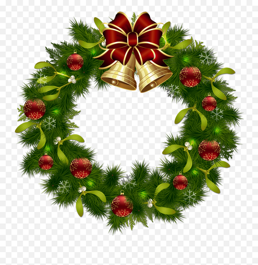 Christmas Wreath Clipart Png Gold