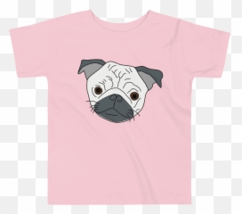 Pug Face Toddler Tee - Pug Png,Pug Face Png