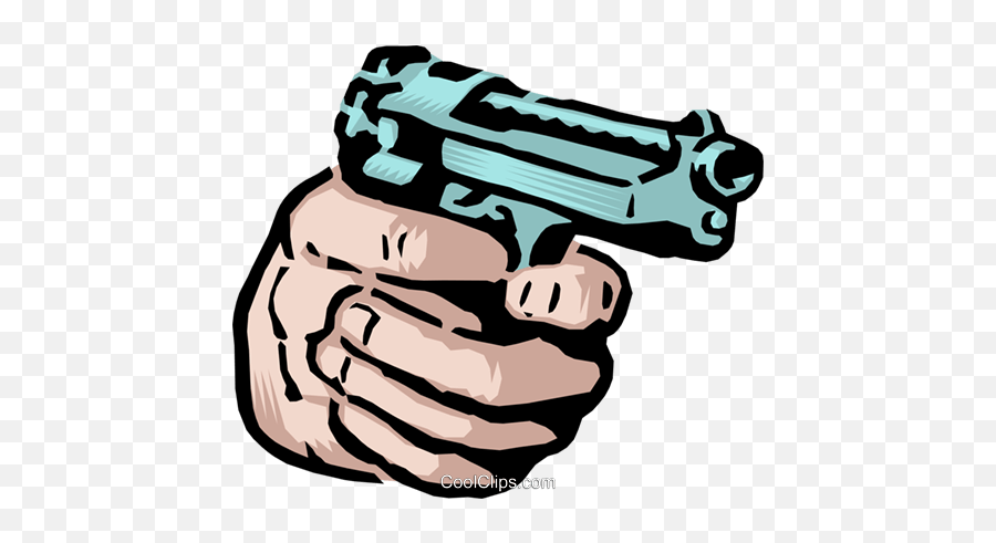Hand Holding A Gun Royalty Free Vector - Cartoon Gun Hand Png,Hand Holding Gun Transparent