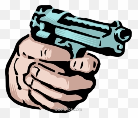 Hand Holding A Gun Royalty Free Vector - Cartoon Png