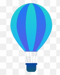 Png Hot Air Balloon Picture 377582 - Blue Hot Air Balloon Cartoon
