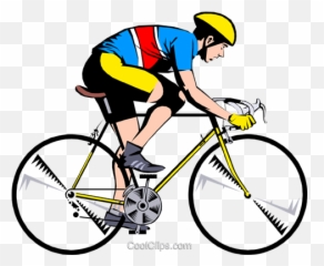 Cyclist - Man On Bike Clipart png